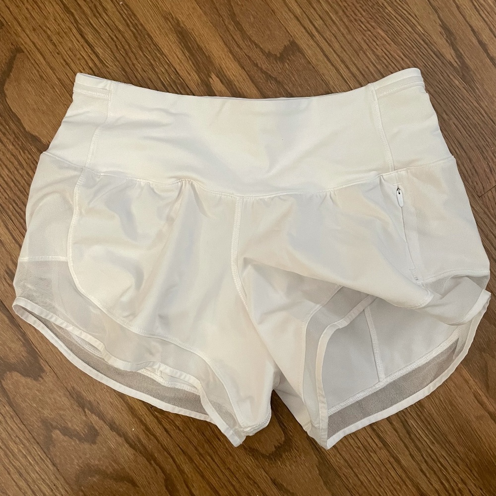 Lululemon White Athletic Shorts Size 2